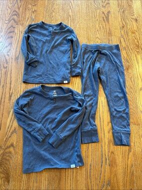 GAP Kids Long Sleeve Thermal Pajama Set - Blue - size 6